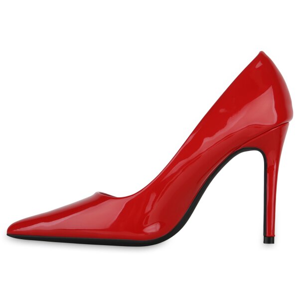 Stiefelparadies Damen High Heels in Rot Lack