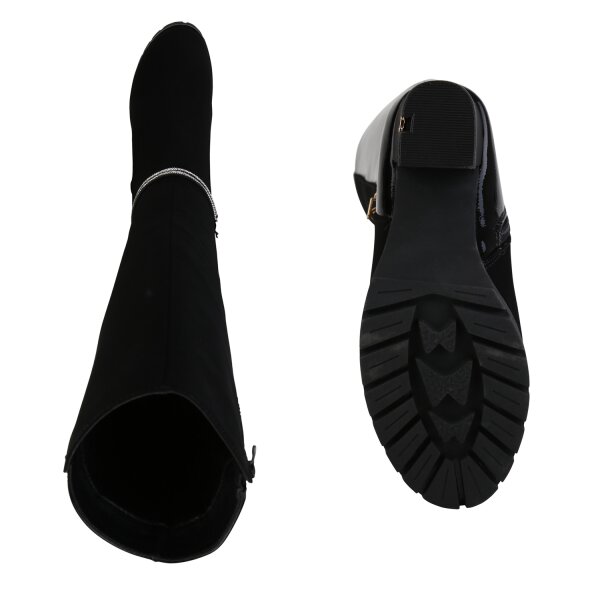 Stiefelparadies Damen High Heels In Schwarz Lack