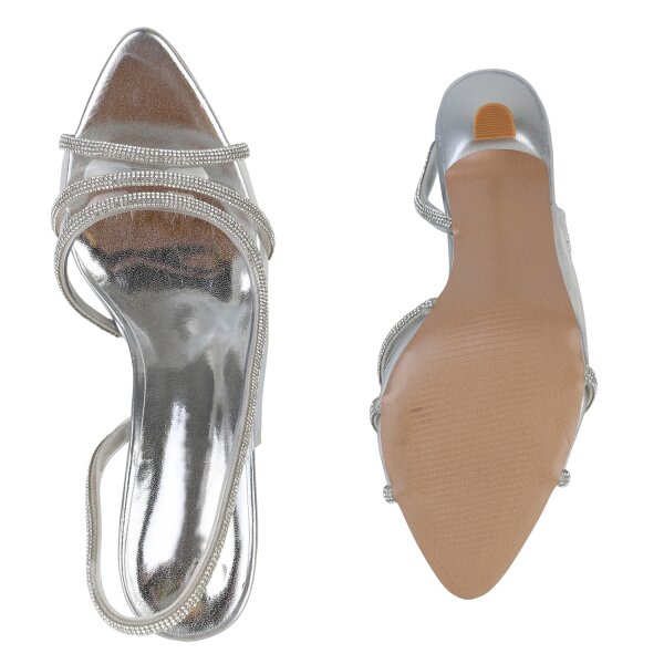 Stiefelparadies Damen High Heels In Silber