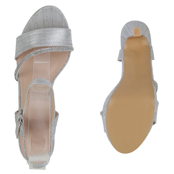 Stiefelparadies Damen High Heels In Silber