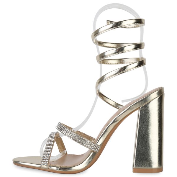 Stiefelparadies Damen High Heels in Silber