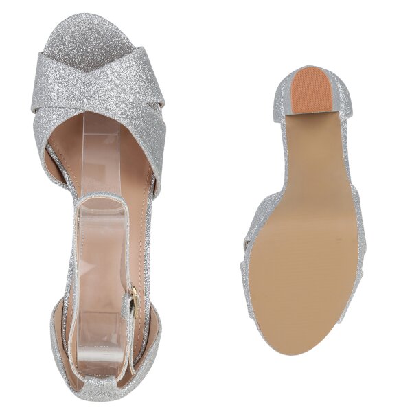 Stiefelparadies Damen High Heels In Silber