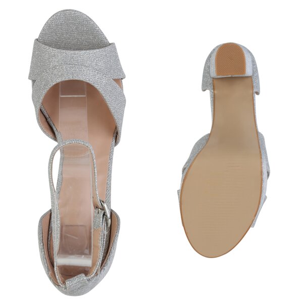 Stiefelparadies Damen High Heels In Silber
