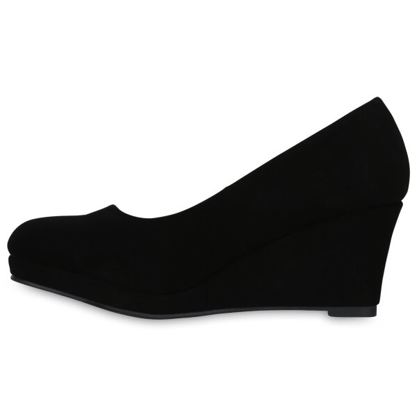 Stiefelparadies Damen Keilpumps in Grau