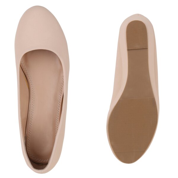 Stiefelparadies Damen Keilpumps In Nude