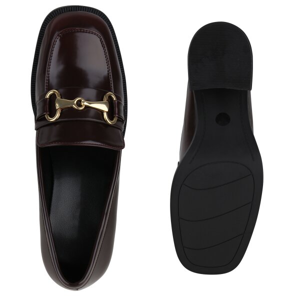 Stiefelparadies Damen Klassische Pumps In Burgund