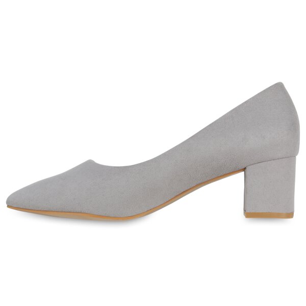 Stiefelparadies Damen Klassische Pumps in Grau