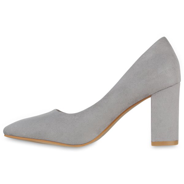 Stiefelparadies Damen Klassische Pumps in Grau