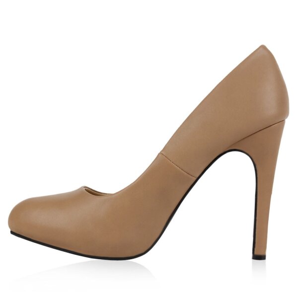 Stiefelparadies Damen Klassische Pumps in Khaki