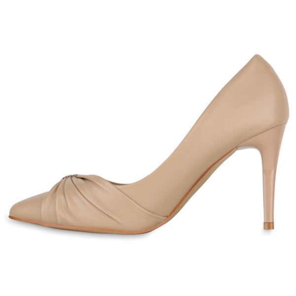 Stiefelparadies Damen Klassische Pumps in Khaki