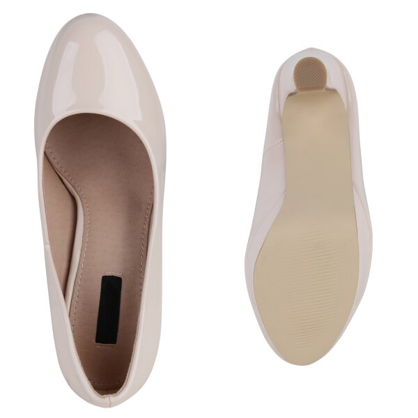 Stiefelparadies Damen Klassische Pumps In Rot Lack