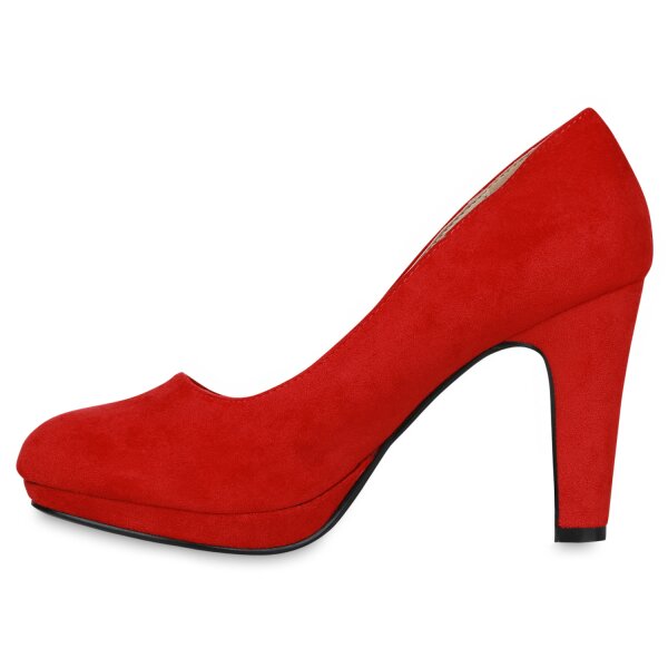 Stiefelparadies Damen Klassische Pumps in Rot
