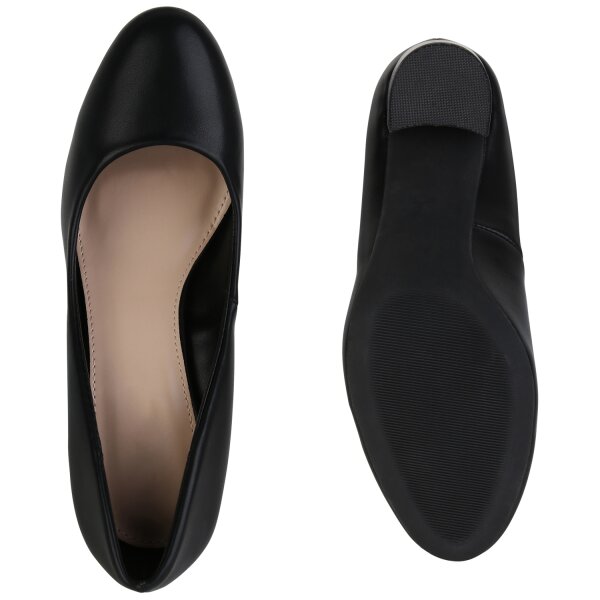 Stiefelparadies Damen Klassische Pumps In Schwarz