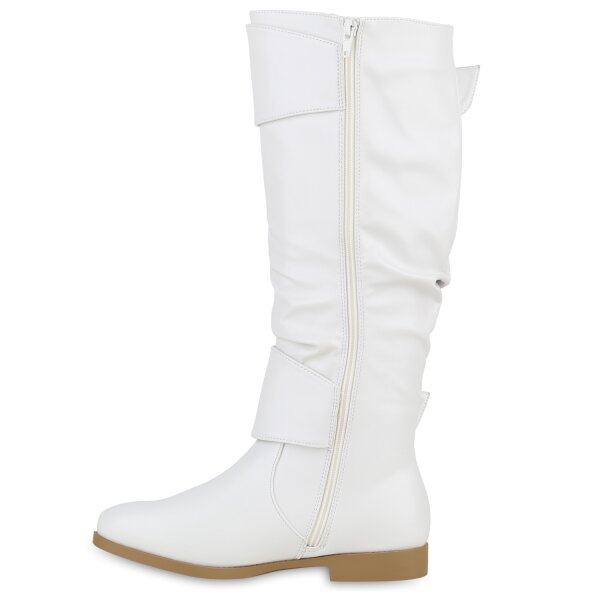 Stiefelparadies Damen Klassische Stiefel In Weiss