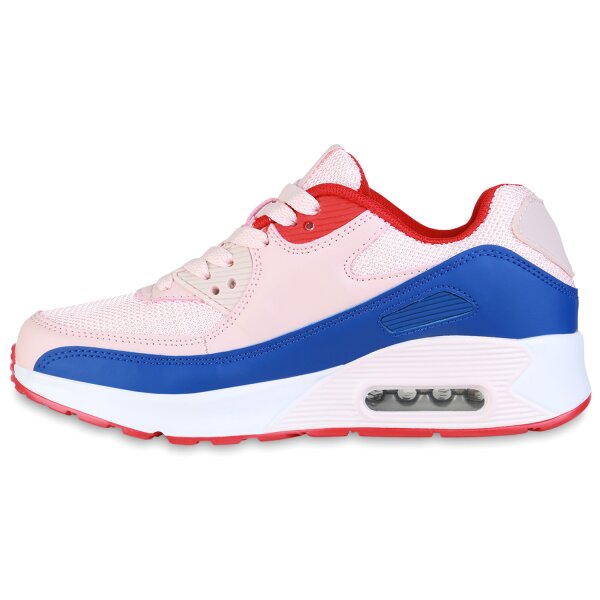 Stiefelparadies Damen Laufschuhe in Rosa Blau Rot