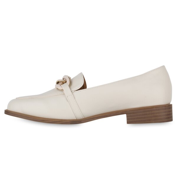 Stiefelparadies Damen Loafers in Creme