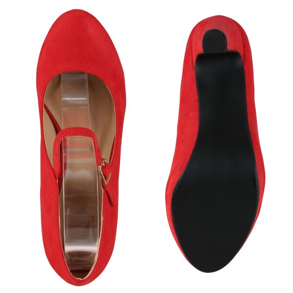 Stiefelparadies Damen Mary Janes In Rot