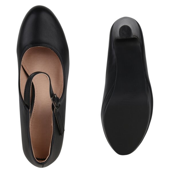Stiefelparadies Damen Mary Janes In Schwarz