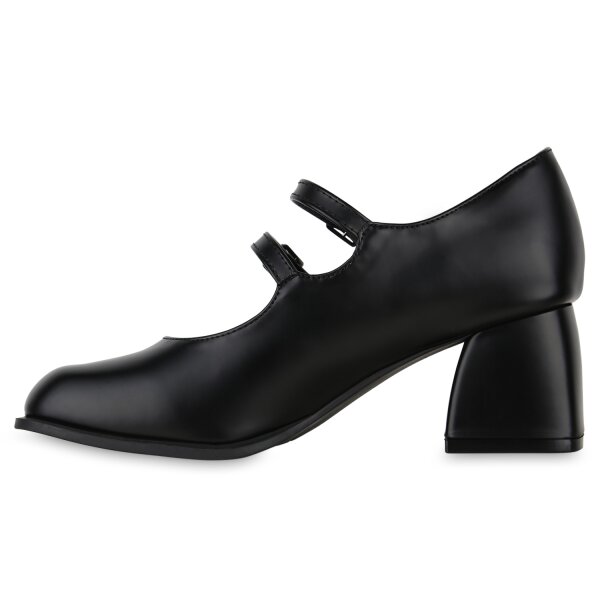 Stiefelparadies Damen Mary Janes in Schwarz