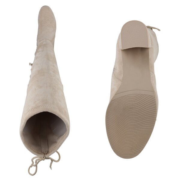 Stiefelparadies Damen Overknees In Beige