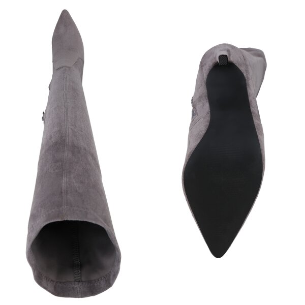 Stiefelparadies Damen Overknees In Grau