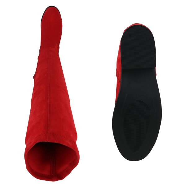 Stiefelparadies Damen Overknees In Rot