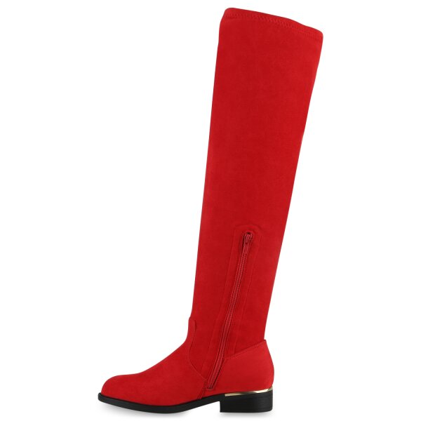 Stiefelparadies Damen Overknees in Rot