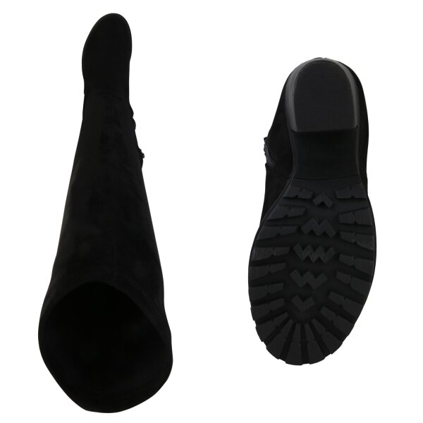 Stiefelparadies Damen Overknees In Schwarz