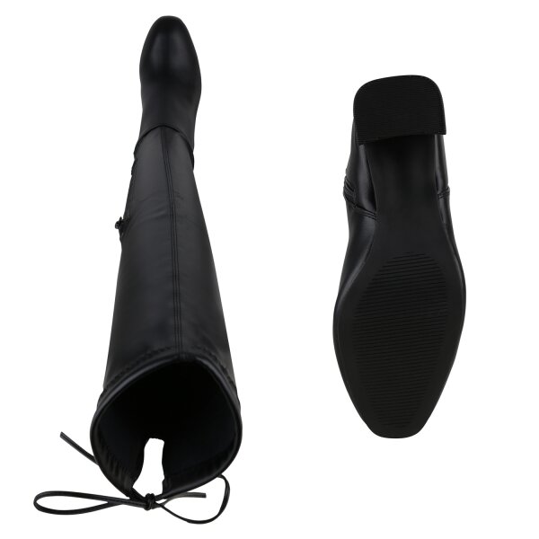 Stiefelparadies Damen Overknees In Schwarz