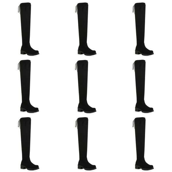 Stiefelparadies Damen Overknees In Schwarz