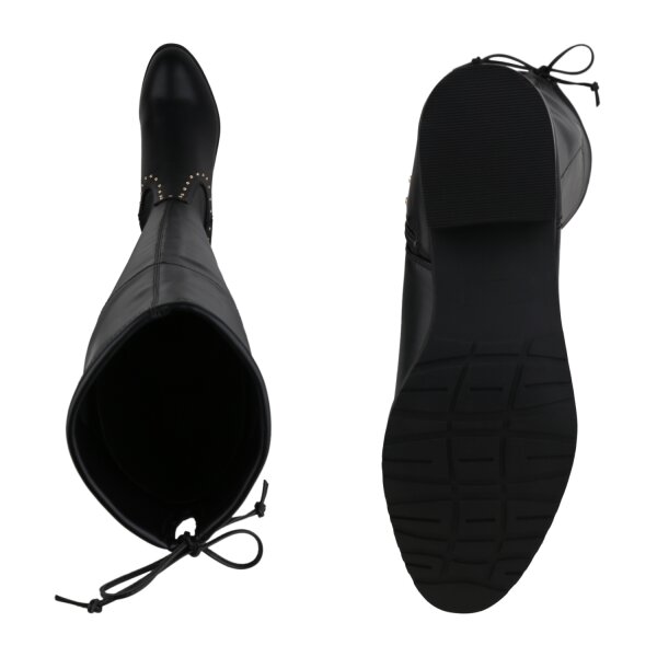 Stiefelparadies Damen Overknees In Schwarz PU