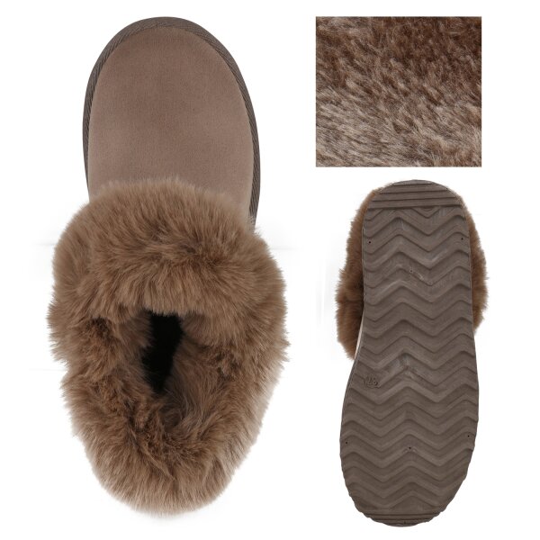 Stiefelparadies Damen Pantoffeln In Khaki