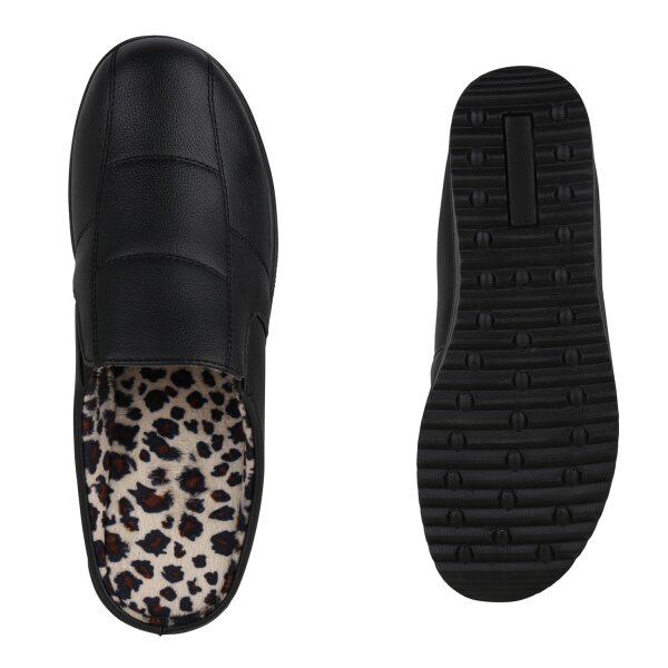 Stiefelparadies Damen Pantoffeln In Schwarz