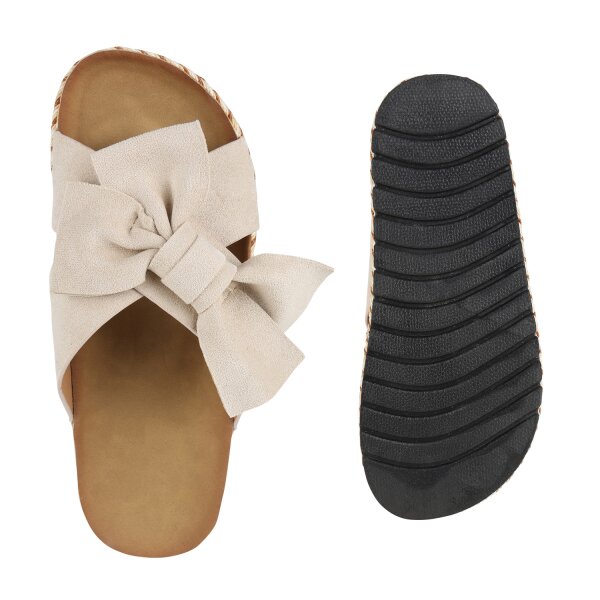 Stiefelparadies Damen Pantoletten In Beige