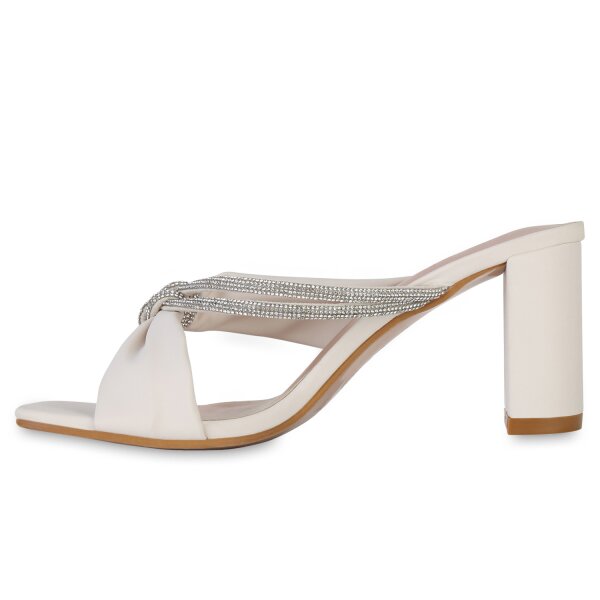 Stiefelparadies Damen Pantoletten in Beige