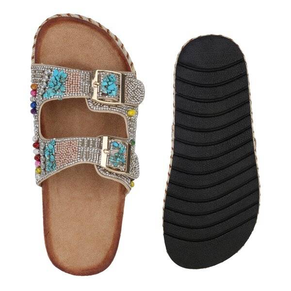 Stiefelparadies Damen Pantoletten In Beige