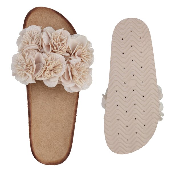 Stiefelparadies Damen Pantoletten In Beige