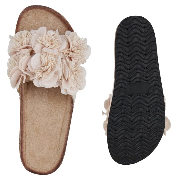 Stiefelparadies Damen Pantoletten In Beige