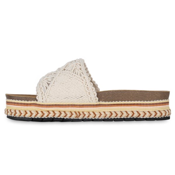 Stiefelparadies Damen Pantoletten in Beige