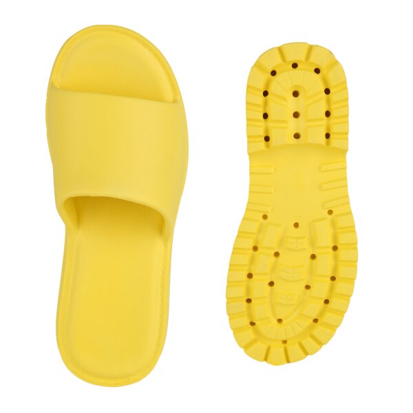Stiefelparadies Damen Pantoletten In Gelb