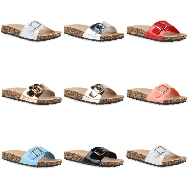 Stiefelparadies Damen Pantoletten In Gold