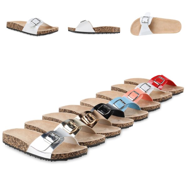 Stiefelparadies Damen Pantoletten In Gold