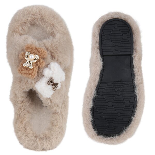 Stiefelparadies Damen Pantoletten In Khaki