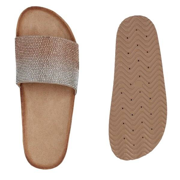 Stiefelparadies Damen Pantoletten In Rose Gold