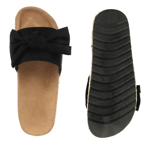 Stiefelparadies Damen Pantoletten In Schwarz