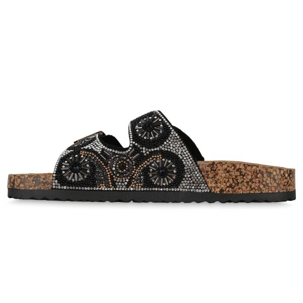 Stiefelparadies Damen Pantoletten in Schwarz