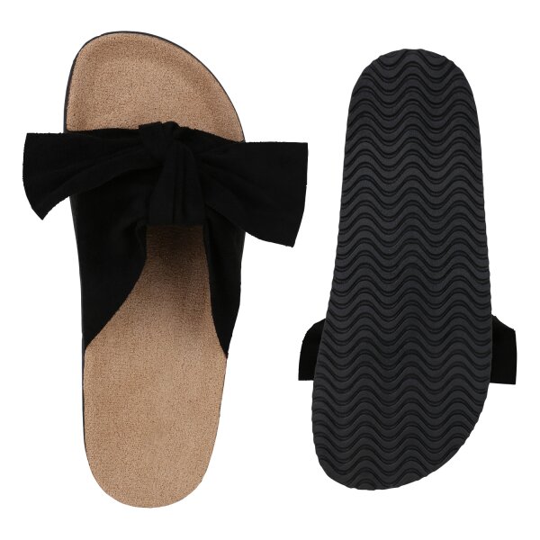 Stiefelparadies Damen Pantoletten In Schwarz