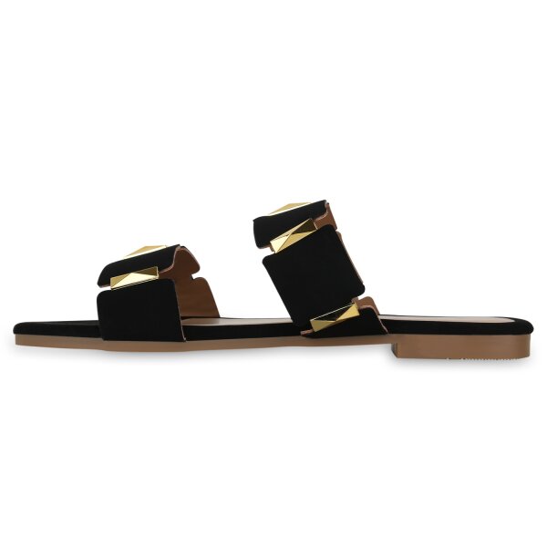 Stiefelparadies Damen Pantoletten in Schwarz