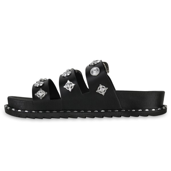 Stiefelparadies Damen Pantoletten in Schwarz