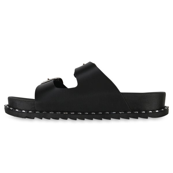 Stiefelparadies Damen Pantoletten in Schwarz